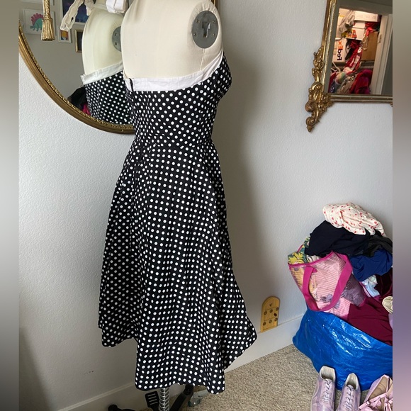 Polka Dot Halter Dress - Picture 4 of 7
